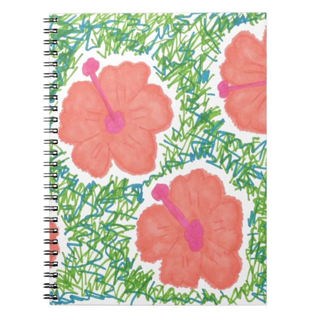 Carnet Hibiscus Pop Art Motif (Devant)