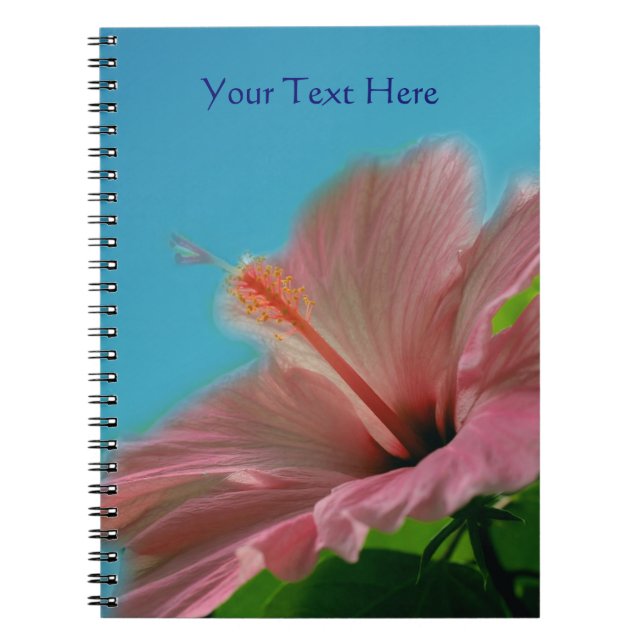 Carnet Hibiscus rose nature (Devant)