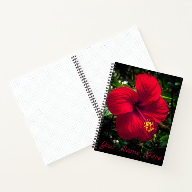 carnet "Hibiscus rouge" (Intérieur)