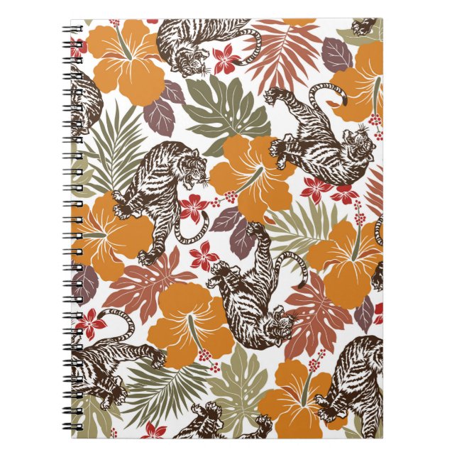 Carnet Hibiscus tiger motif (Devant)