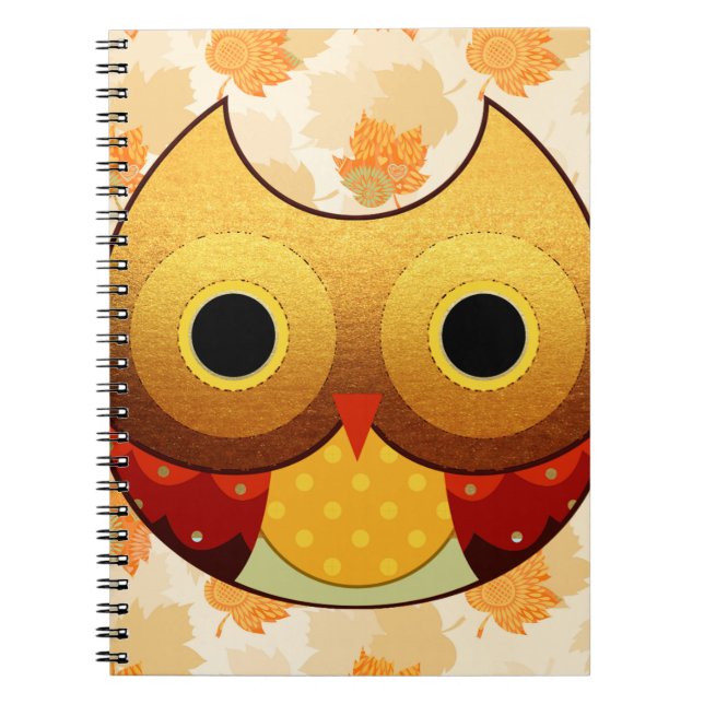 Carnet Hibou adorable d'automne (Devant)