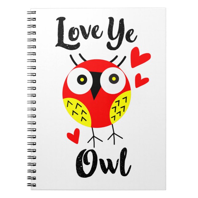 Carnet hibou d'amour (Devant)