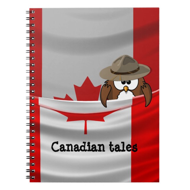 Carnet hibou de la fête du Canada (Devant)