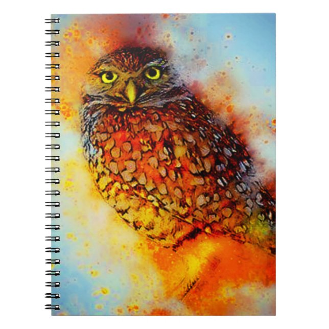 Carnet Hibou éclaboussé (Devant)