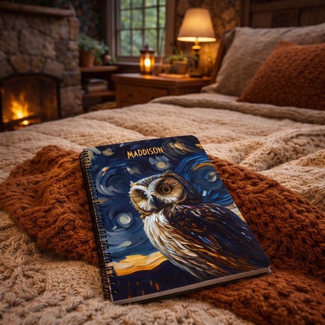 Carnet Hibou Nuit Étoilée (Créateur téléchargé)