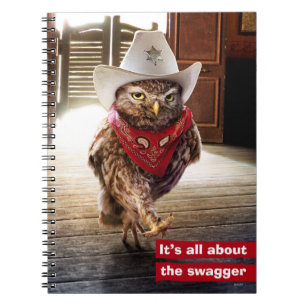 Carnet Hibou occidental dur de shérif avec l'attitude et