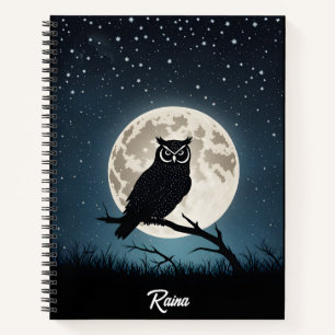 Carnet Hibou par une nuit magique