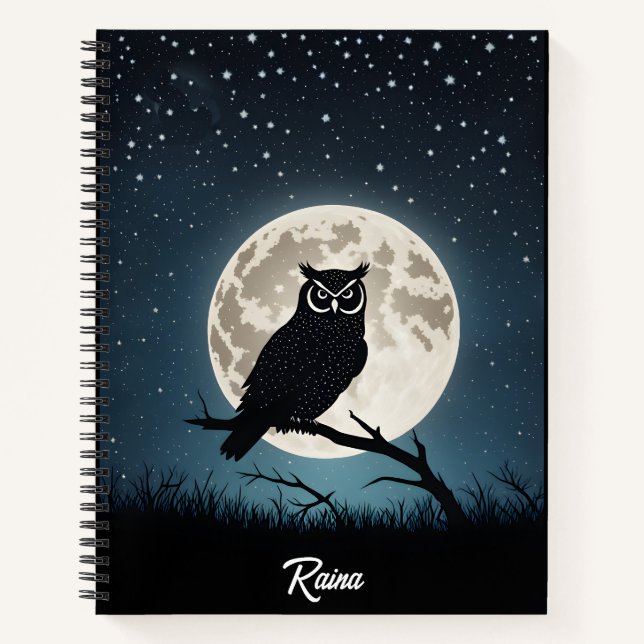 Carnet Hibou par une nuit magique (Devant)
