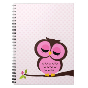Carnet Hibou rose