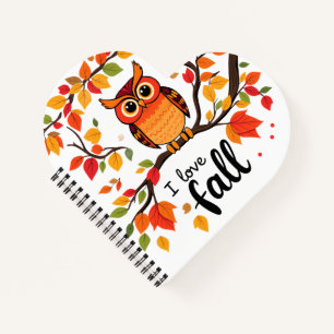 Carnet Hibou sur branche d'arbre, j'aime le design d'auto