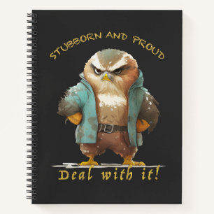 Carnet Hibou têtu Devoir Avec Il Mignonne adorable Drôle
