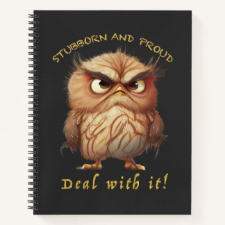 Carnet Hibou têtu Devoir Avec Il Mignonne adorable Drôle