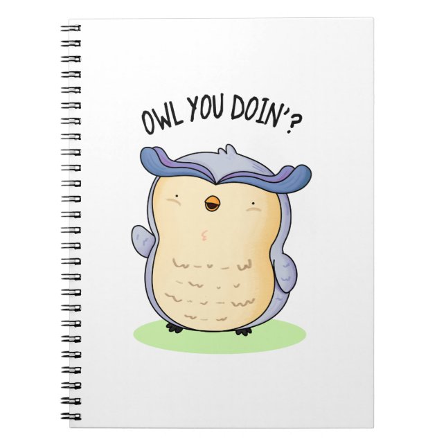 Carnet Hibou Tu Fais Drôle de Blague de Hibou  (Devant)