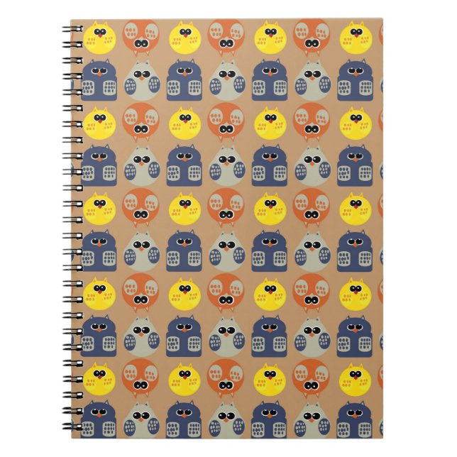 Carnet hiboux motif (Devant)