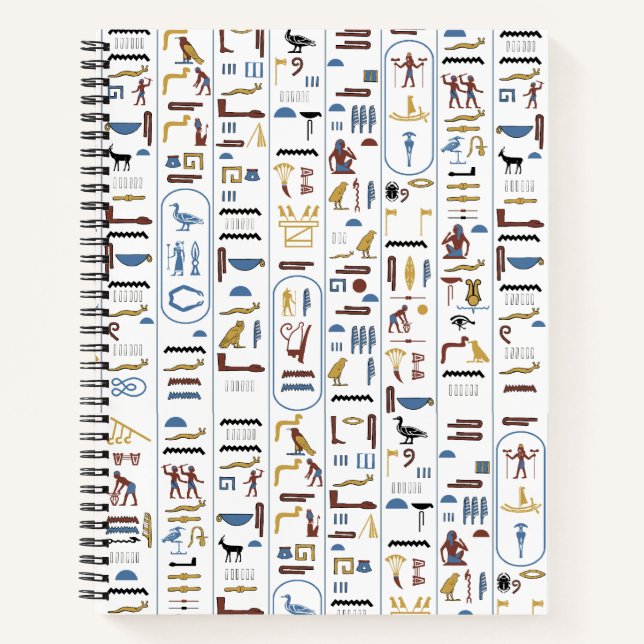 Carnet Hiéroglyphes égyptiens antique Pharaon Egypte Art (Devant)