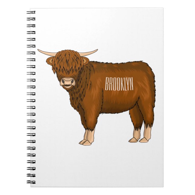 Carnet Highland cow (Devant)