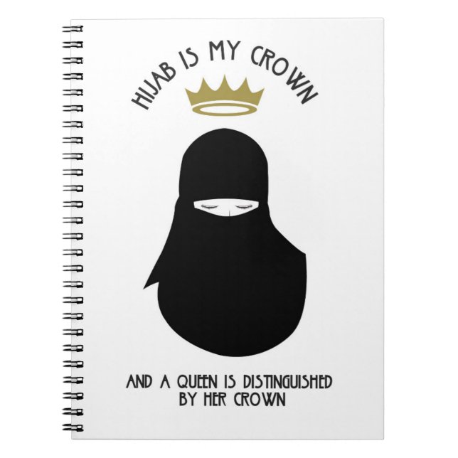 Carnet Hijab est ma couronne - BLA - NIQAB (Devant)