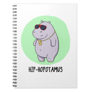 Carnet Hip-Hopotamus Blague drôle d'Hippopotame