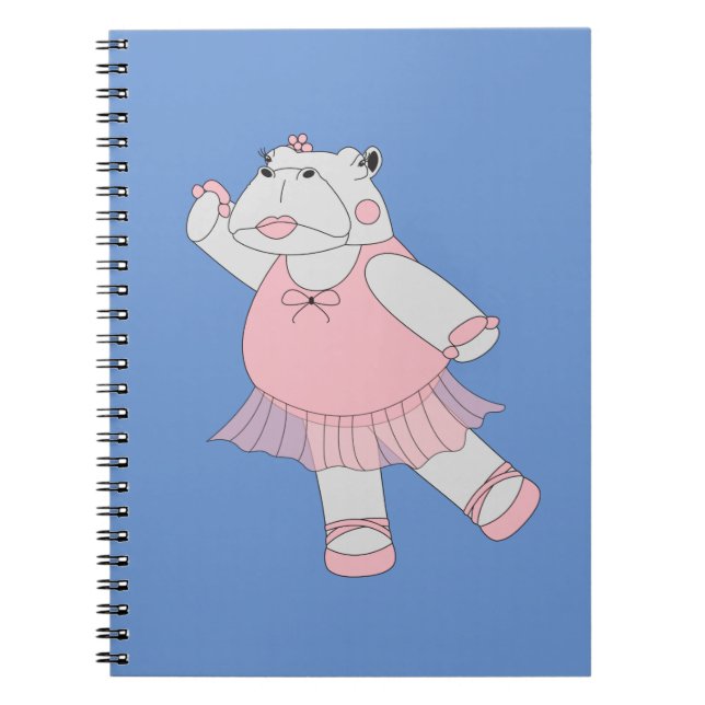 Carnet Hippo Ballerine Bleu illusima (Devant)