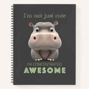 Carnet Hippo Concentré Awesome mignon adorable drôle
