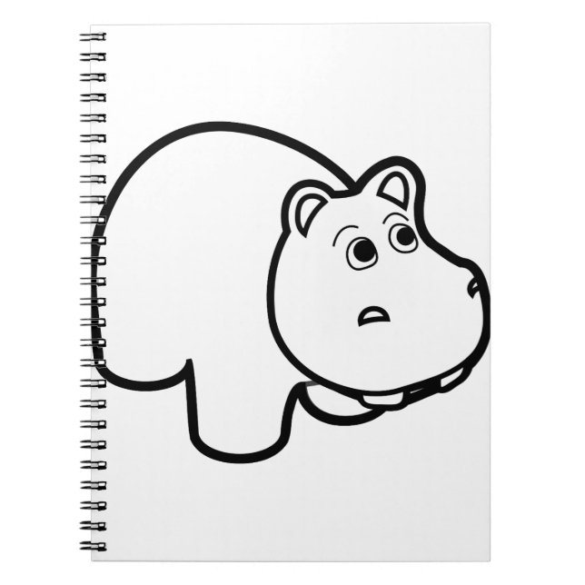 Carnet Hippo en noir (Devant)