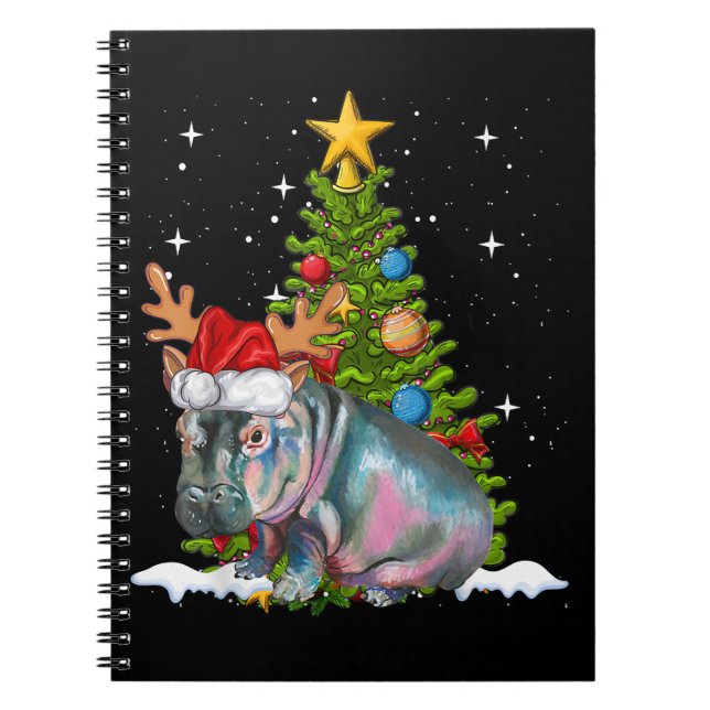 Carnet Hippo Fiona Arbre de Noël Hippopotame (Devant)