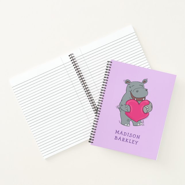 Carnet Hippo Kid's Cute Valentine's Day (Intérieur)