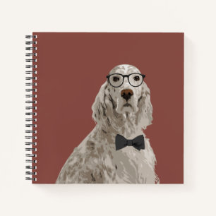 Carnet Hipster Anglais Setter Notebook pour Amoureux de l