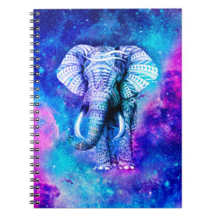 Carnet Hipster Elephant Nebula Espace