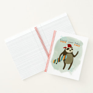 Carnet Hipster Sloth Ralentissez Votre Rouleau
