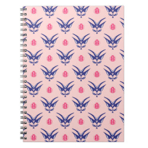 Carnet Hirondelle bleue et cœur rose 