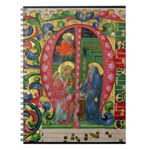 Carnet Historiated parafent "M" dépeignant l'annonce