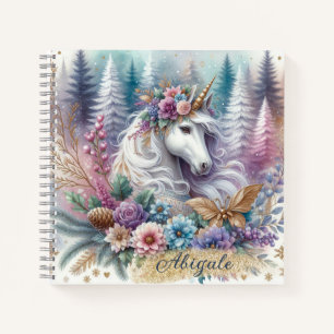 Carnet Hiver Unicorne Magique Scène 3 - Personnaliser