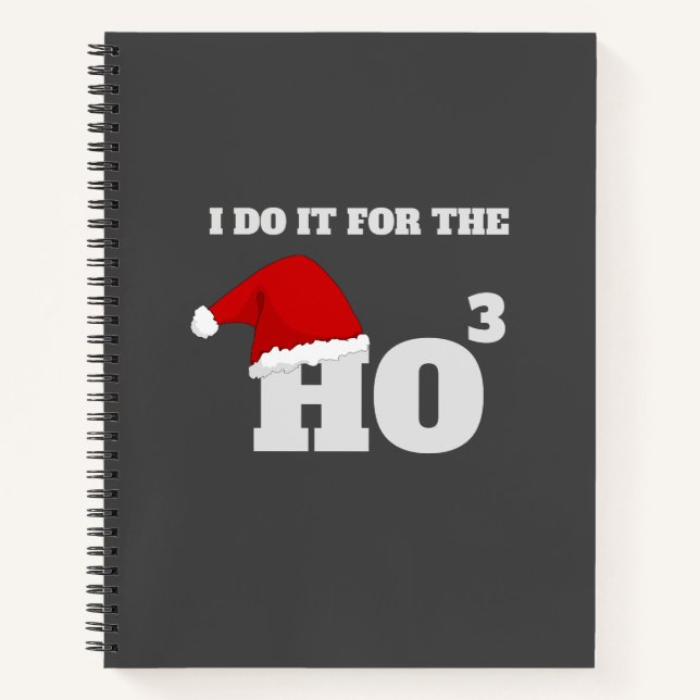 Carnet Ho Ho Ho | Christmas Funny Text Holiday Cadeau (Devant)