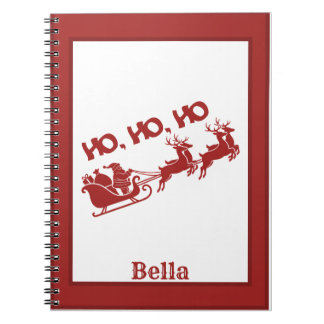 Carnet HO.HO.HO Christmas Santa Sleigh With Reindeer
