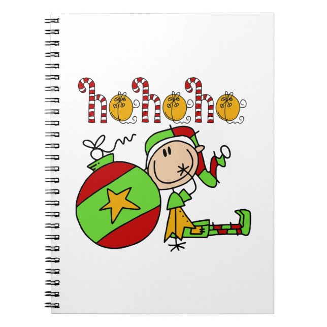 Carnet Ho Ho Ho Holiday Elf Jingle Bells Noël (Devant)