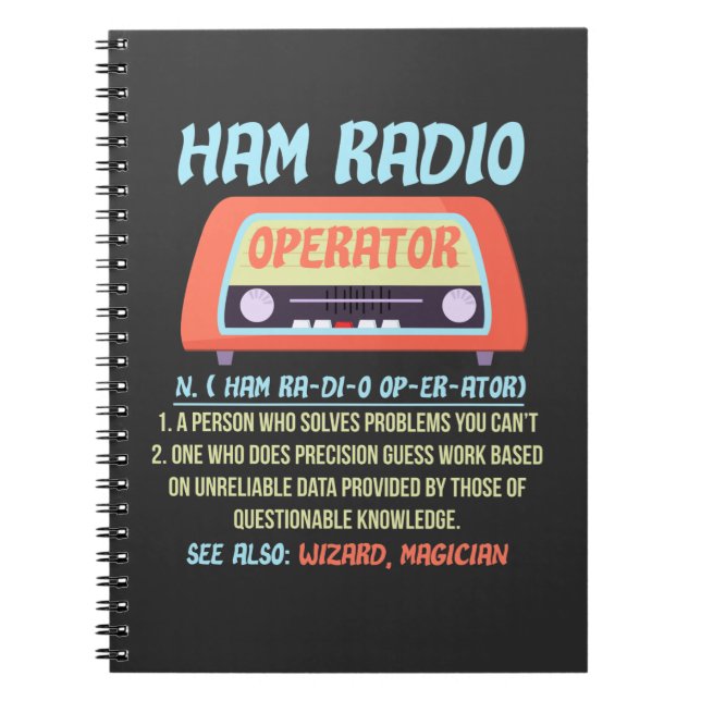 Carnet Hobby de l'opérateur radio de jambon Définition Ra (Devant)