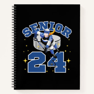 Carnet Hockey sur glace drôle Senior 2024