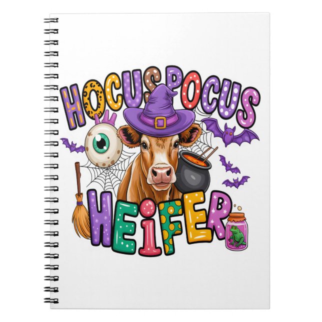 Carnet Hocus Pocus Heifer Vache d'Halloween (Devant)