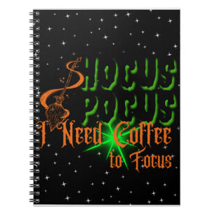 Carnet Hocus Pocus, j'ai besoin de café pour me concentre
