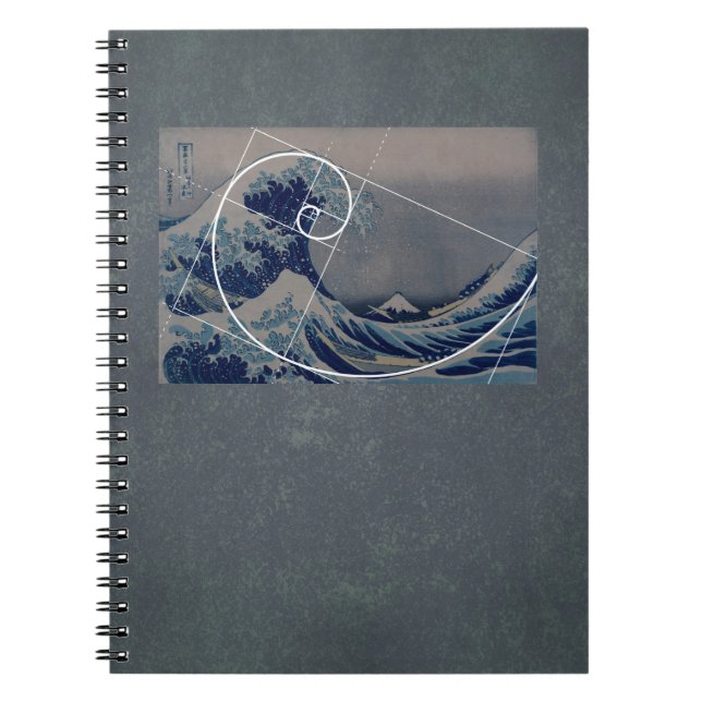Carnet Hokusai rencontre Fibonacci, rapport d'or (Devant)