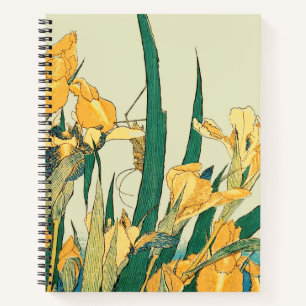 Carnet Hokusai Sauterelle Iris Impression Vintage : Japon