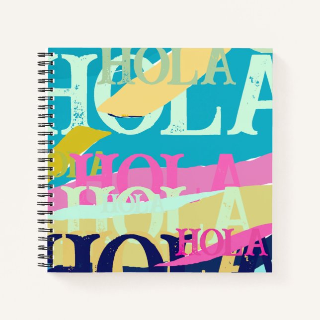 Carnet Hola colorée Abstraite (Devant)