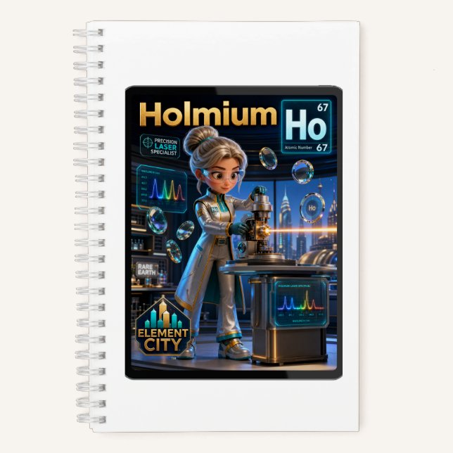 Carnet  Holmium (Ho) – Atomique | Collection ATOMIVRA™ (Recto)