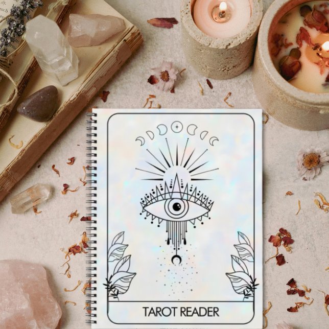 Carnet Holographie du Tarot céleste oculaire mystique (Mystical Evil Eye Celestial Tarot Holographic Notebook)