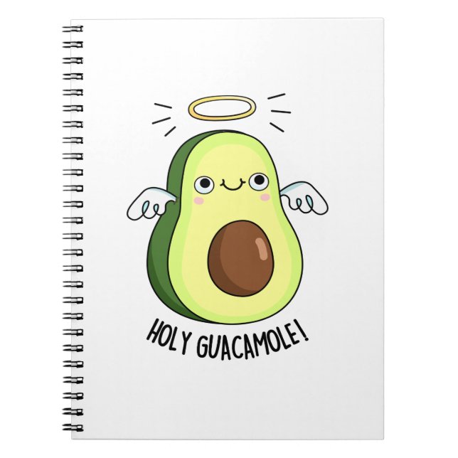 Carnet Holy Guacamole Drôle de Cadeau Pun Avocat (Devant)