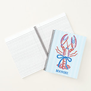 Carnet Homard à main mignonne tiré