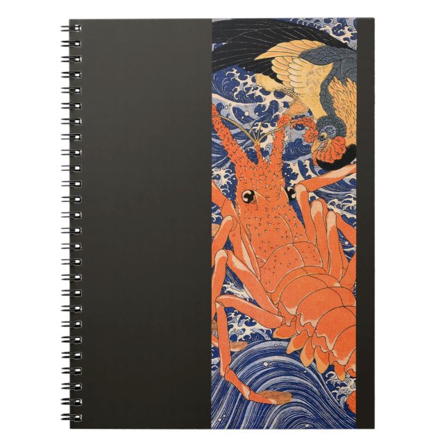 Carnet Homard et oiseaux japonais vintages (Devant)