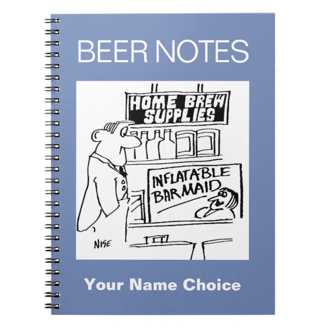 Carnet Home Brew Shop a une barmaid gonflable (Devant)