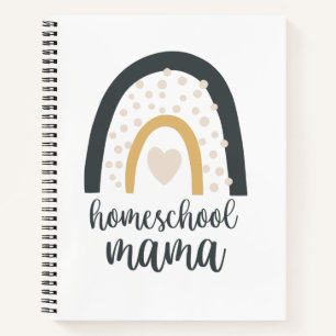 Carnet Homeschool Mama Boho Rainbow Heart Checklist